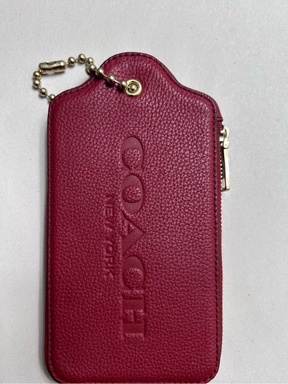 Coach Red Multifunction Hangtag Case